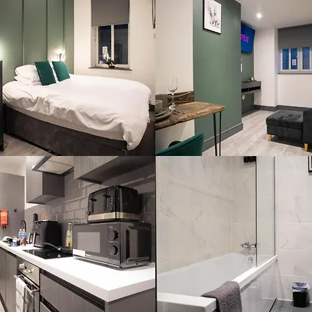 شقة Centre Serviced With Super King Bed Close Parking Fast Wifi Netflix Washer Dryer برادفورد