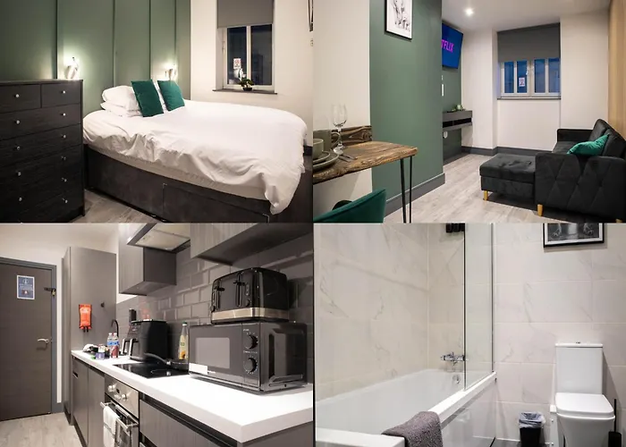 公寓 1 Bed With Super King Bed Wifi Washer Dryer Workspace 布雷得佛